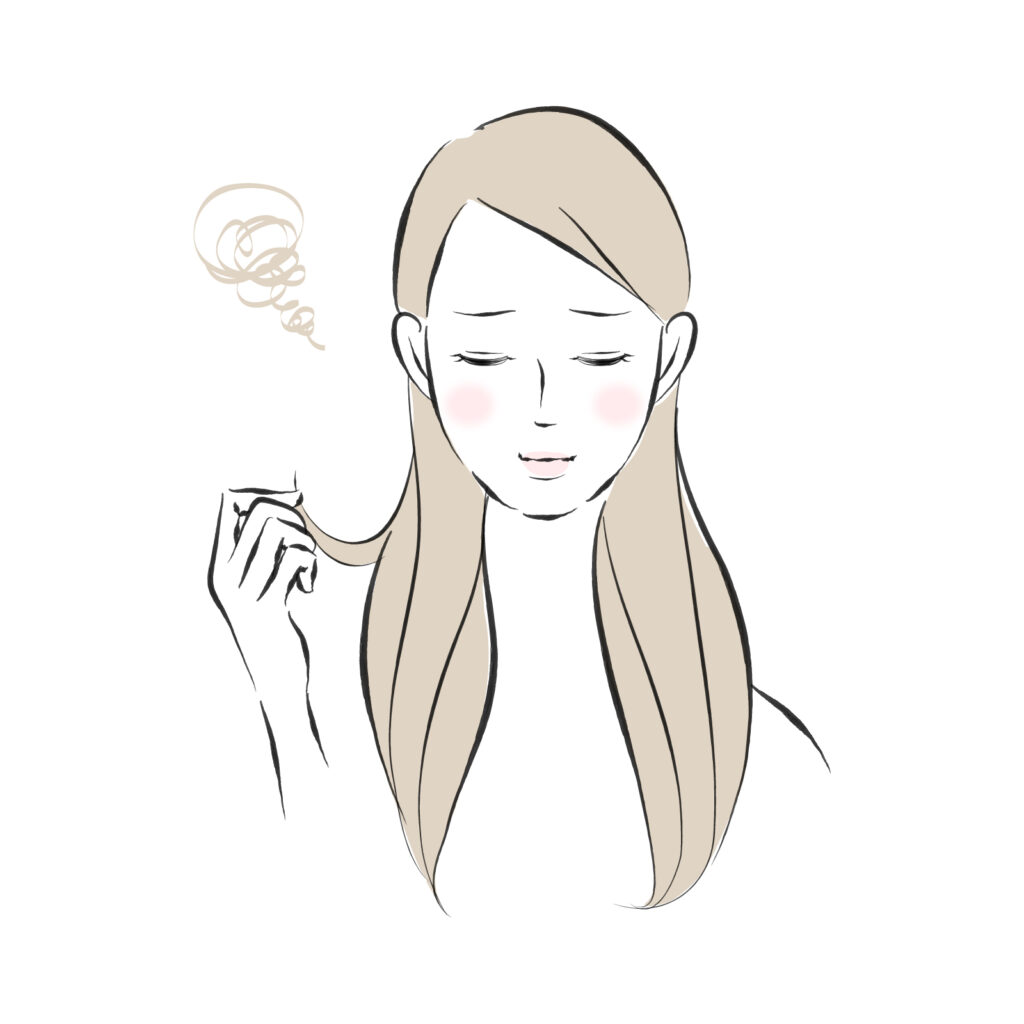 40代・50代の女性の抜け毛対策と頭皮ケアのイメージ