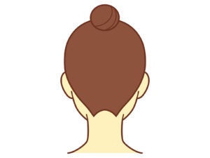 首のコリと後頭下筋群のイメージ図